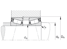 Tapered roller bearings JK0S060, integral tapered roller bearings, lip seal on one side, diameter series 0