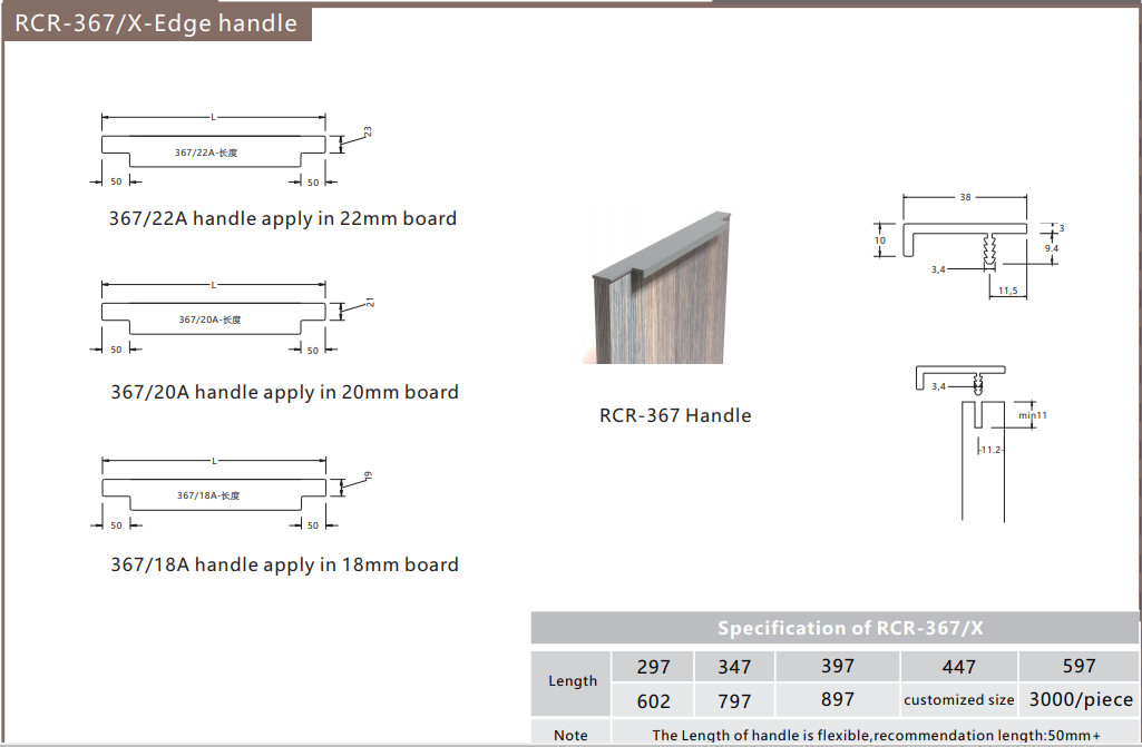 3M Cabinet Aluminium Furniture Handles OEM ODM