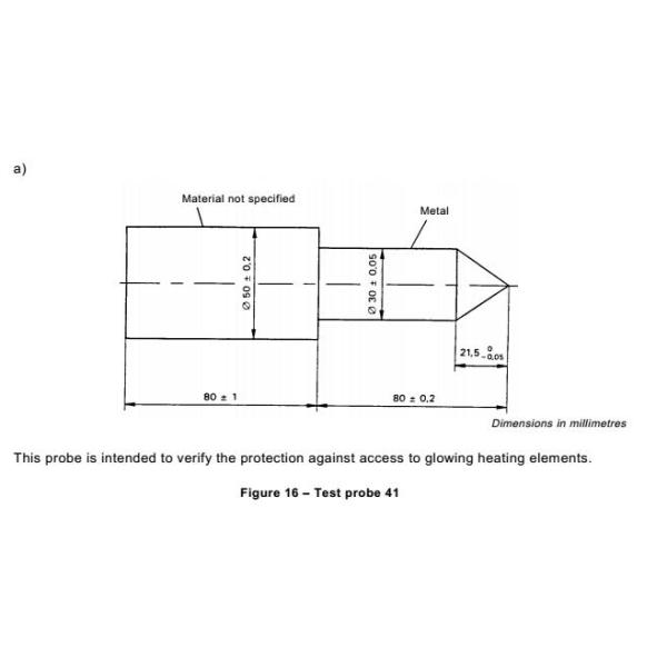 Test Probe 41 Conforms to IEC61032 and IEC60065 with CNAS Certificate