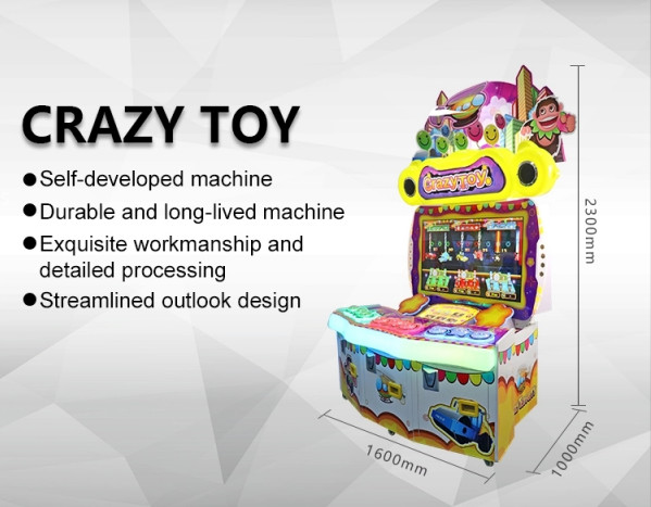 Crazy Toy City Coin Pusher Arcade Redemption Game Machine For Amusement Park