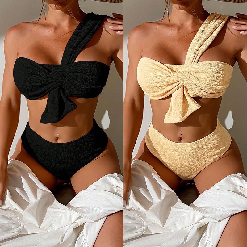 Solid Green Bikini Swimwear for Women
