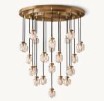 110-220V Crystal Chandelier Ceiling Light Pearl Round Chandelier
