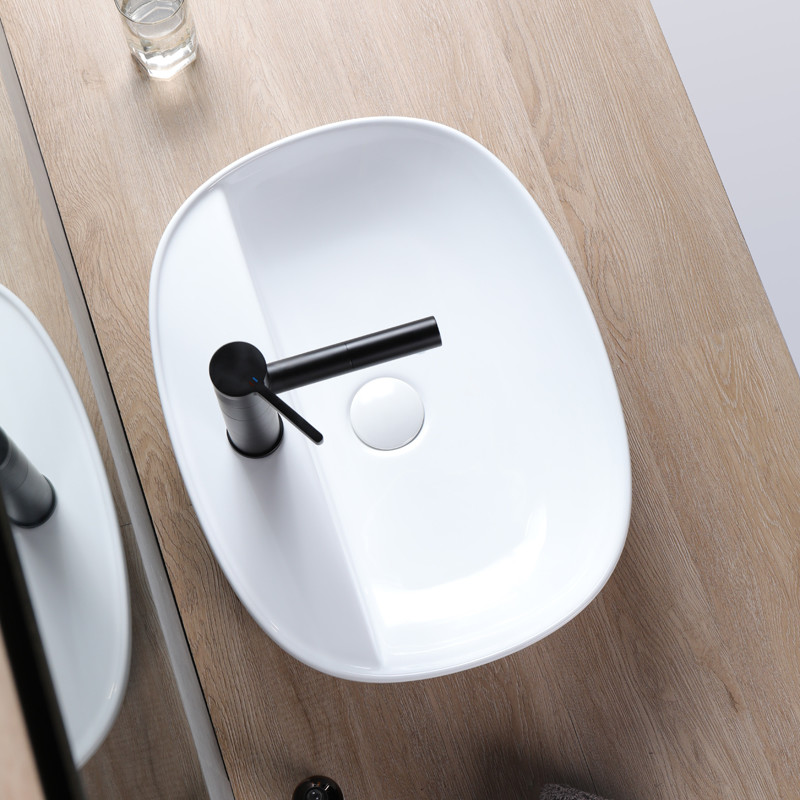 Irregular Diamond Counter Top Bathroom Sink 70cm CUPC Vessel Style
