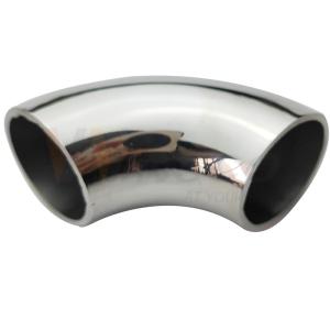 China Fine Polishing Satin Inox Baluster Fittings 201 304 316 Grade 25.4mm 1'' Dia 66mm Arc Stainless Steel 90 Degree Elbow wholesale