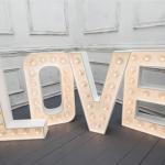 Stainless Steel LED Metal Bulb Letters Signage for Office and Birthday