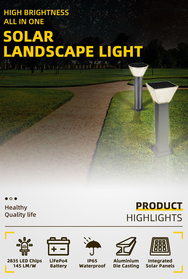IP44 Brightest Warm White Solar Garden Lights 400mAh 3 Years Warranty