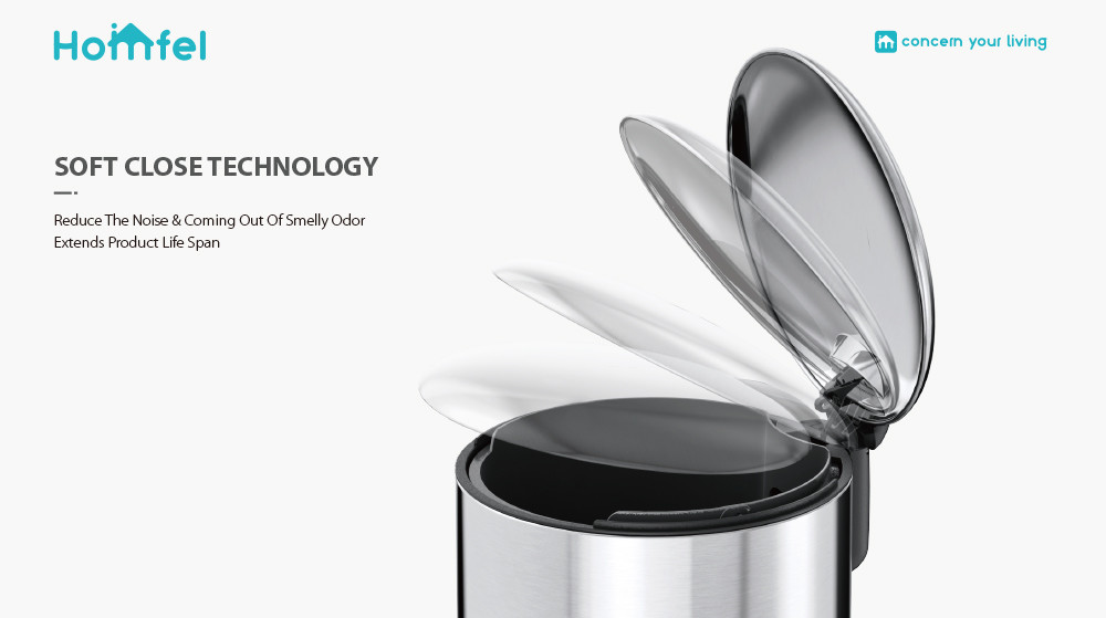 Pedal Stainless Steel Trash Can 3L 5L 12L 20L 30L for Home Bathroom Kitchen