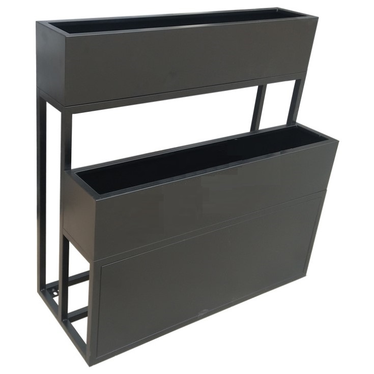 Flower pot shelf steel three layer stand for planter