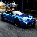 Chrome Vinyl Crystal Blue Car Wrap Sand Proof Waterproof Self Healing