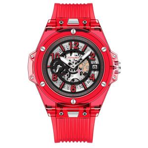 China Transparent Silicone Lovers Quartz Crystal Watch Waterproof Fashion wholesale