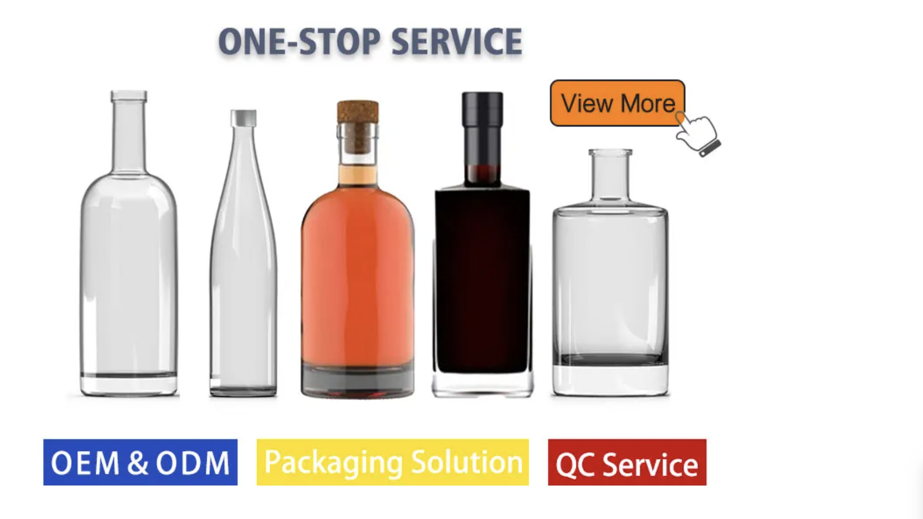 Wine 250ml 400ml 700ml Clear Mini Wine Glass Bottle Brandy Liquor Bottles with Glass Cap