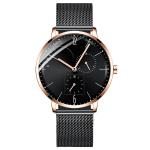 Casual Men'S Luxury Stainless Steel Watches Jewelry Buckle Mineral Tempered