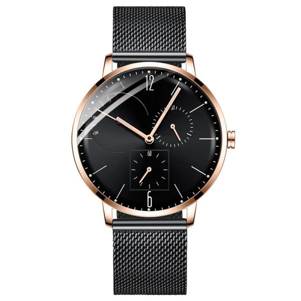 Casual Men'S Luxury Stainless Steel Watches Jewelry Buckle Mineral Tempered