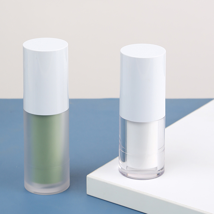 Senior PAK Manufacture PP White Matte Vacuum Bottle 15ml 30 50ml Airless Bottle Bottling Spray Emulsion Customized Accepted