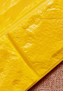 Bright Yellow Modern Style Durable 3d PE Foam Wallpaper Wall Panel for Kid's Room/Kindergarten at Hotel