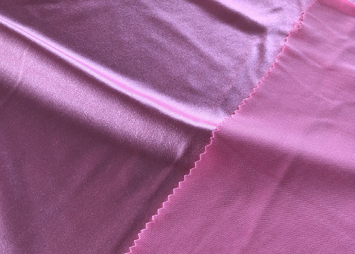 Recycled Shiny Satin Stretch Knitted Nylon Spandex Fabric For Dress Pajamas