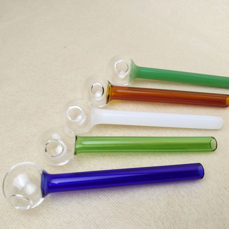 Premium Round Shape Glass Oil Burner Pipe Smoking Accessories Eco Friendly
