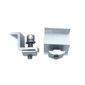 China Aluminum Solar Panel End Clamp Weatherproof Photovoltaic Support Fixture wholesale