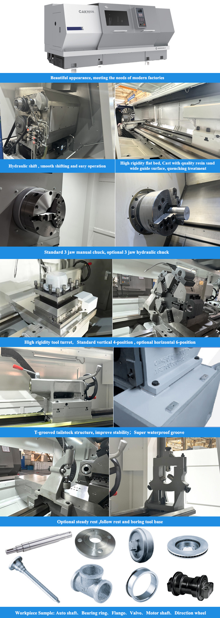 SMTCL Flat Bed CNC Lathe CAK4085 CNC Lathe Milling Machine Combo Turning Machine