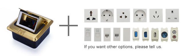 Internet Pop Up RJ45 Floor Socket And 13A Sockets Plates Waterproof Electrical Raised Box