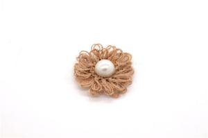 China DIY Handmade Satin Ribbon Flowers Fashion Style Nickl / Black / Gold Color wholesale