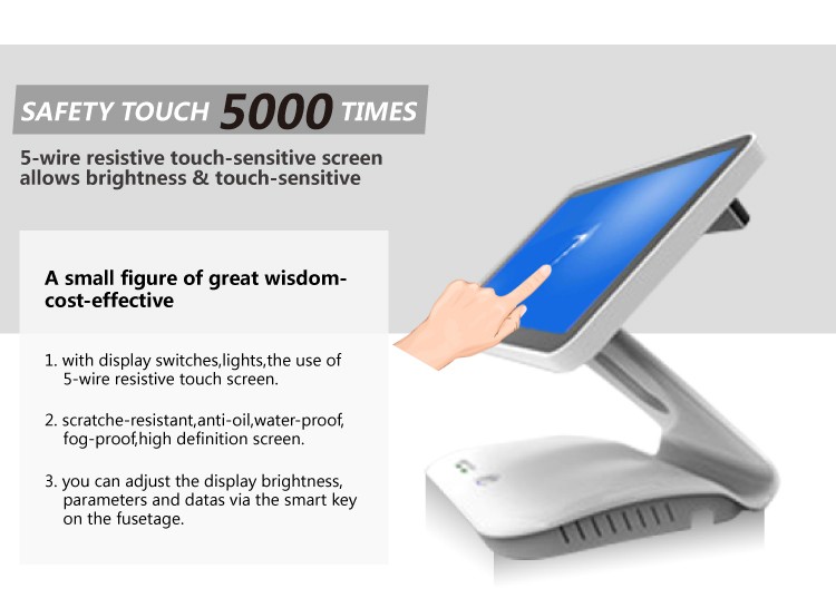 Windows 7/10 OS 15.6 Inch Touch Screen All In One POS System for Retail Point Of Sale