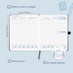 Large Hardback Student Weekly Planner 2023 Bordeaux Leatherette