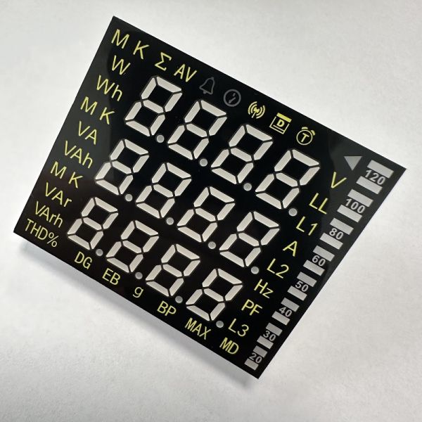 Multicolour 3 Row 4 Digit LED Display for Electrical Multimeters