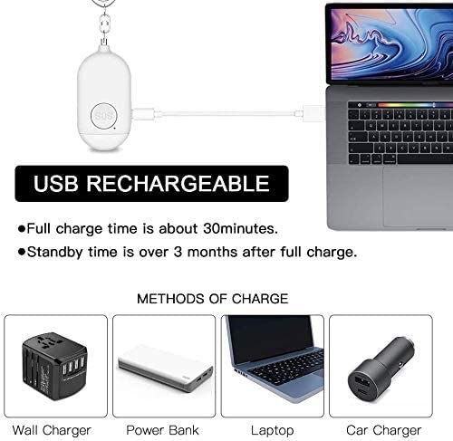 3pcs Elderly Sos Alarm Safesound Original Self Defense Siren With USB Charging DC5V