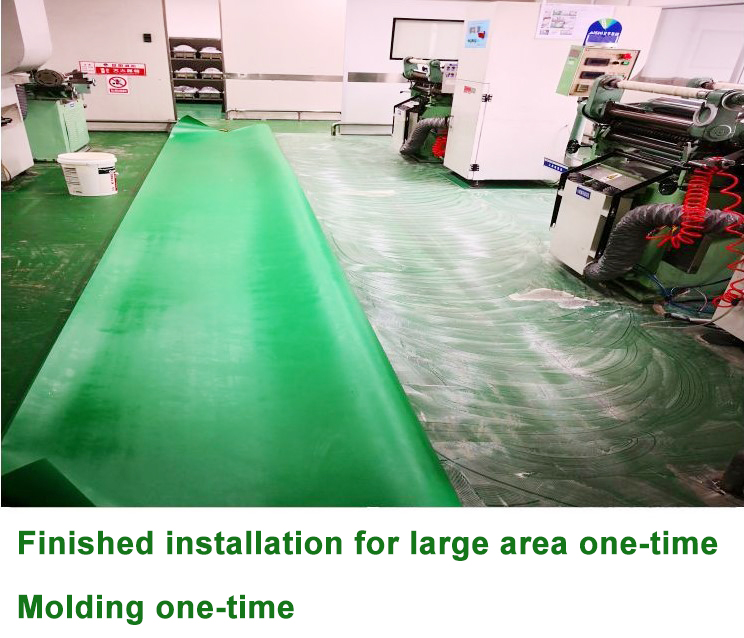 Green Vinyl PVC Flooring Roll 1.5mm-3.0mm Vinyl Flooring For Workshop