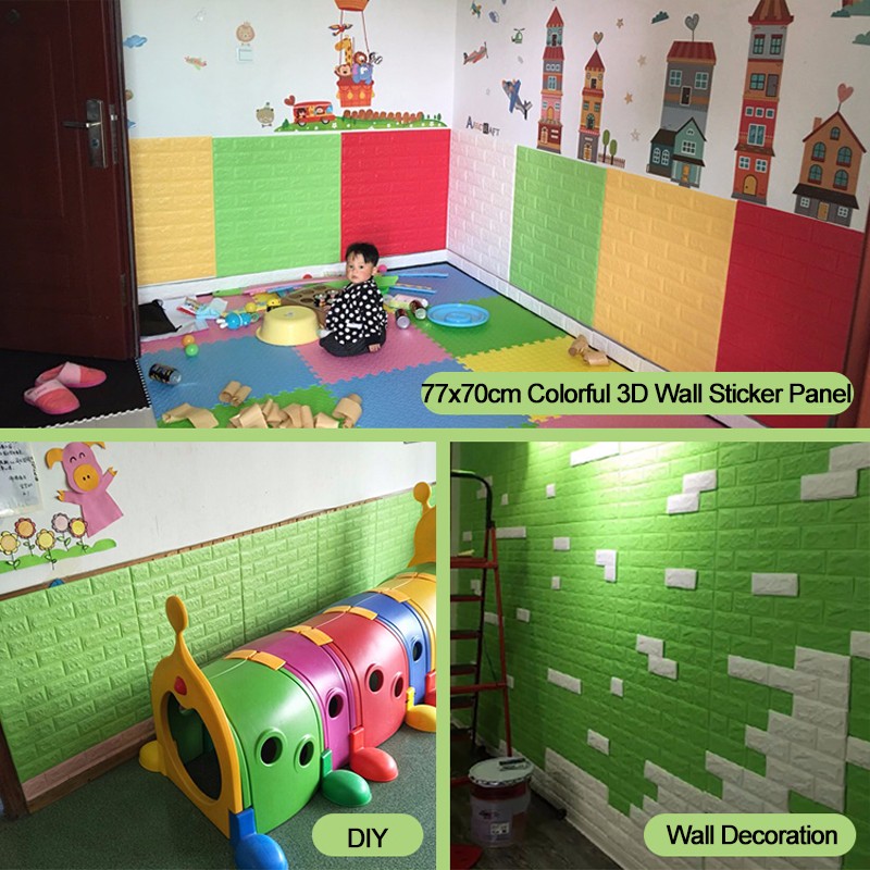 3d foam wall tile wallpaper 3D Brick PE Foam wallpaper 120-150g/PCS wall panel sticker home decoration for wall
