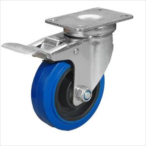 China 5 Inch Locking Wheels Rubber Caster wholesale