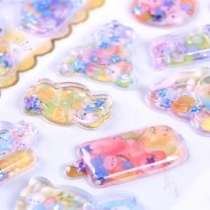 China Children'S Toys 3D Shining Colorful Crystal Rocking Sealed Stickers Kindergarten Award Stickers wholesale
