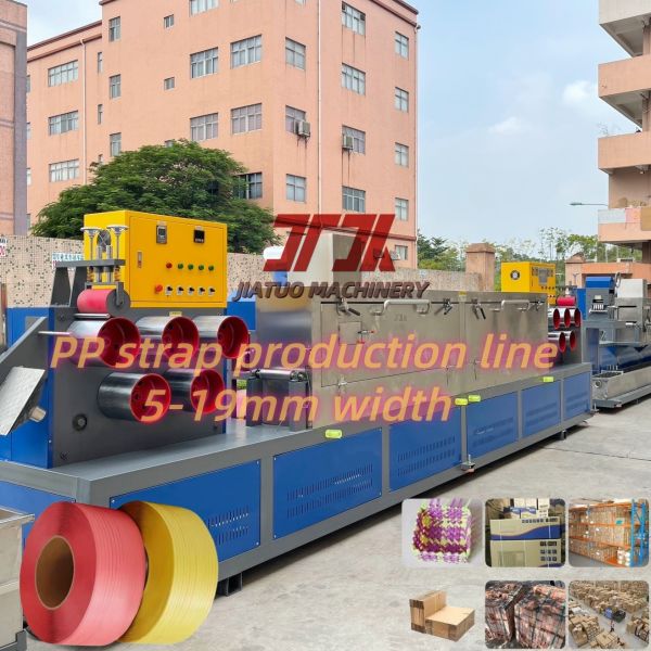 250-300m/min running speed PP strap production line with single double screw PLC