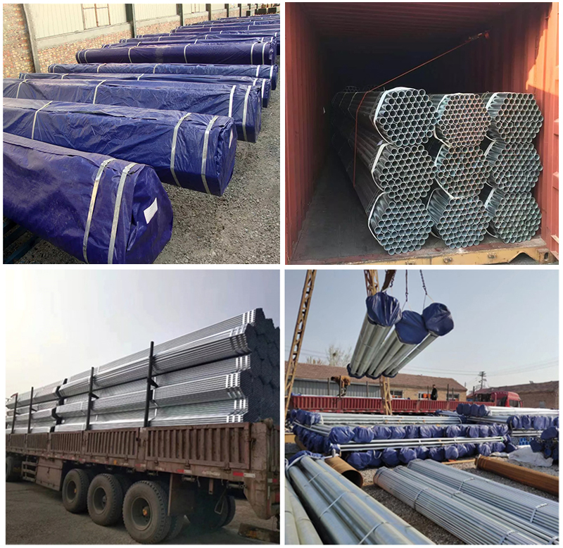 ISO9001 Q195 Q345 Material Galvanized Steel Pipe Hot Dipped For Construction