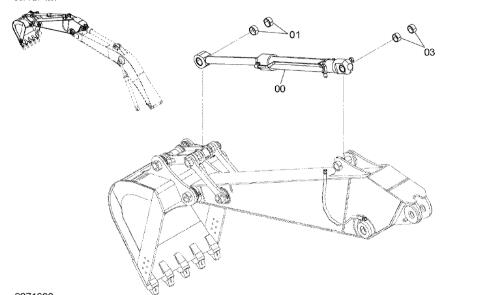 9271380 4663188 Hydraulic Cylinder Assembly ZAX330-3 Excavator Bucket Cylinder 0