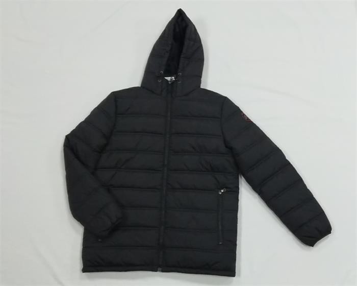 Navy Blue Mens Hooded Padded Jacket Mens Padded Parka With Hood Black
