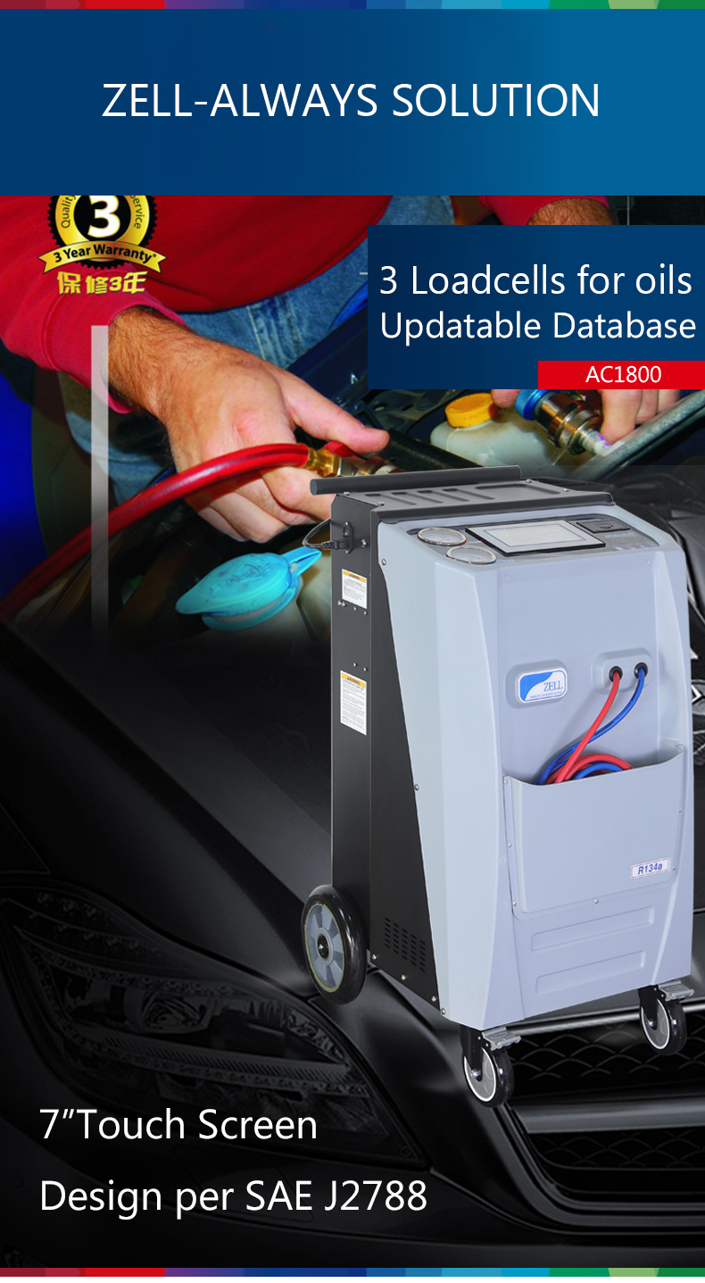 Automatic AC Refrigerant Recovery Machine 15Micron AC Gas Recycling Machine