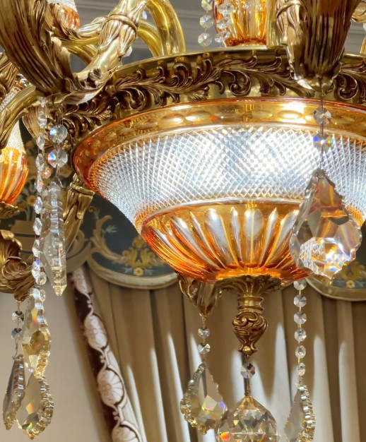European Style Round Oversized Crystal Chandelier Crystal Extra Large Chandeliers
