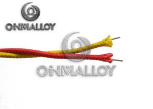 China 20 AWG K Type Thermocouple Extension Cable Fiberglass Insulated 0.81mm X 2 wholesale