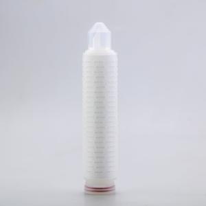 China 10&quot; 1.5μM Food Beverage Air Prefiltration Glass Fiber Pleated Filter Cartridge wholesale