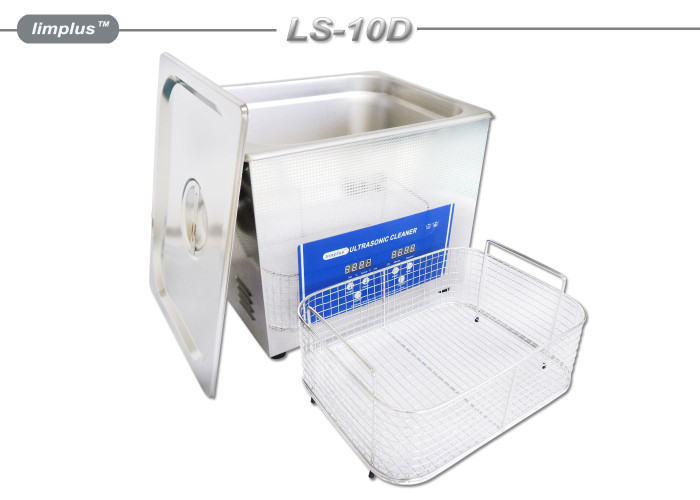High Power Table Top Ultrasonic Cleaner , Ultrasonic Brass Cleaner With Stainless Steel Lid