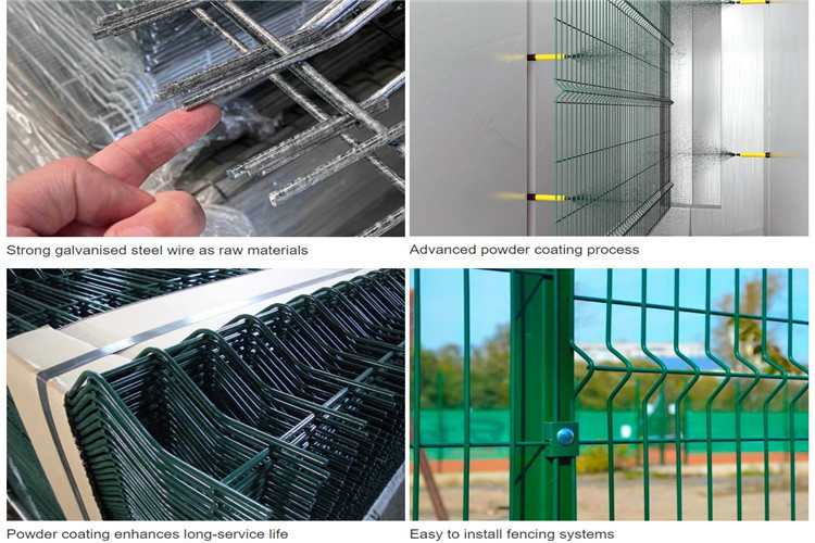 Curved Welded Wire Mesh Fence Panel For Garden With 50x100mm Hole Size