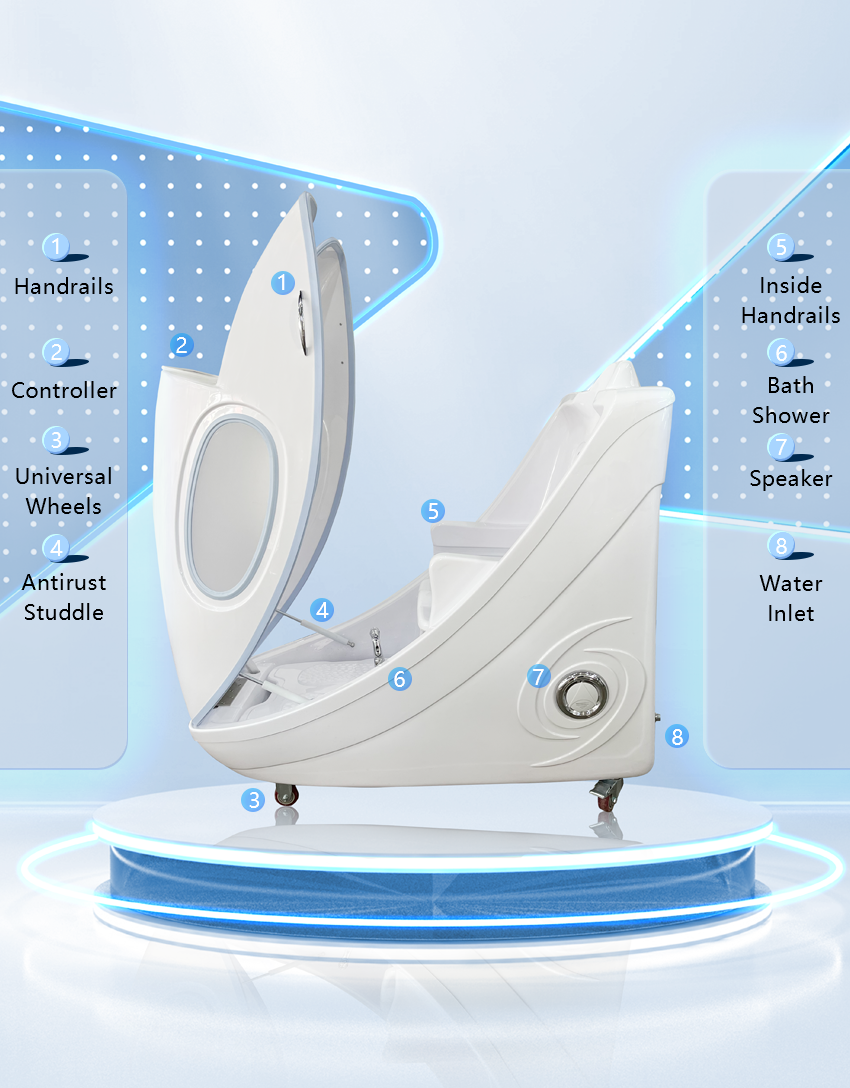 Waterproof Far Infrared Sauna Pod Capsule For Weight Loss And Hydrotherapy Spa