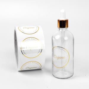 China Paper Customizable Adhesive Label Sticker Cosmetic Bottle Label Stickers wholesale