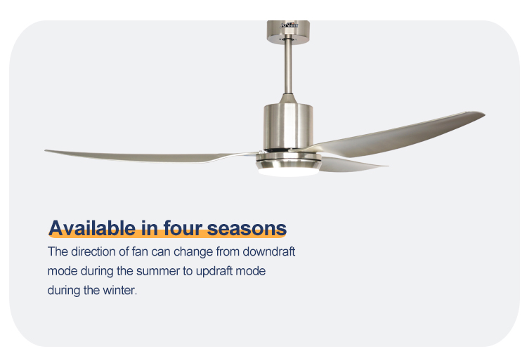 Modern Design 3 Blades 5 Speeds and Remote Control Ceiling Fan with LED Light by 1stshine