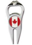 Custom Laser Engraving Logo Metal Bent Fork Golf Repair Divot Tool