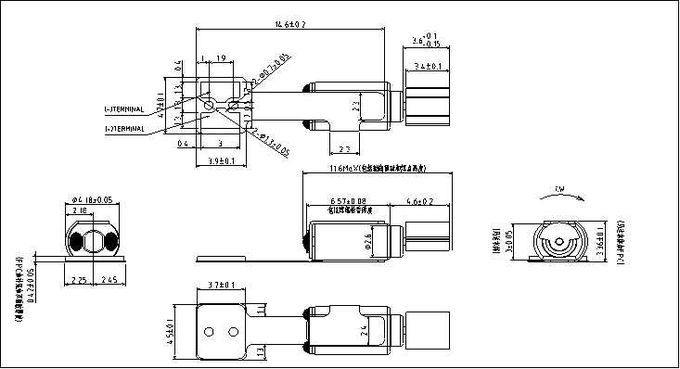 2.7v Dc Brush Mini Smd Vibration Motor 85mA Max Current For Watch / Bracelet