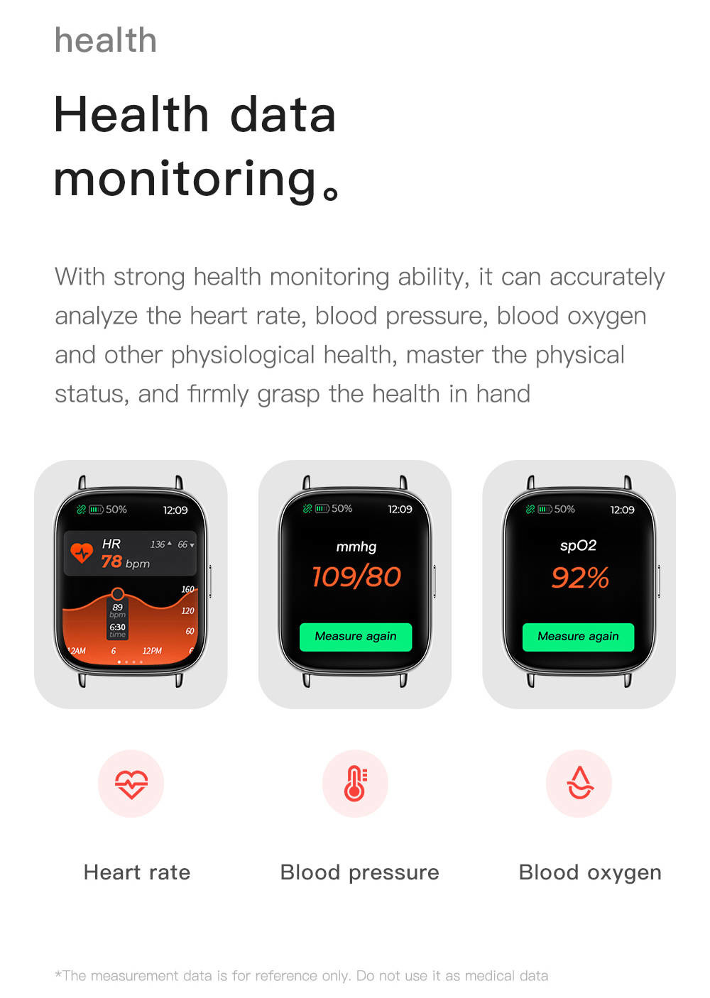 Fitness Smart Watch Temperature Monitoring RTL8762C PPG Distance Sport Sharing