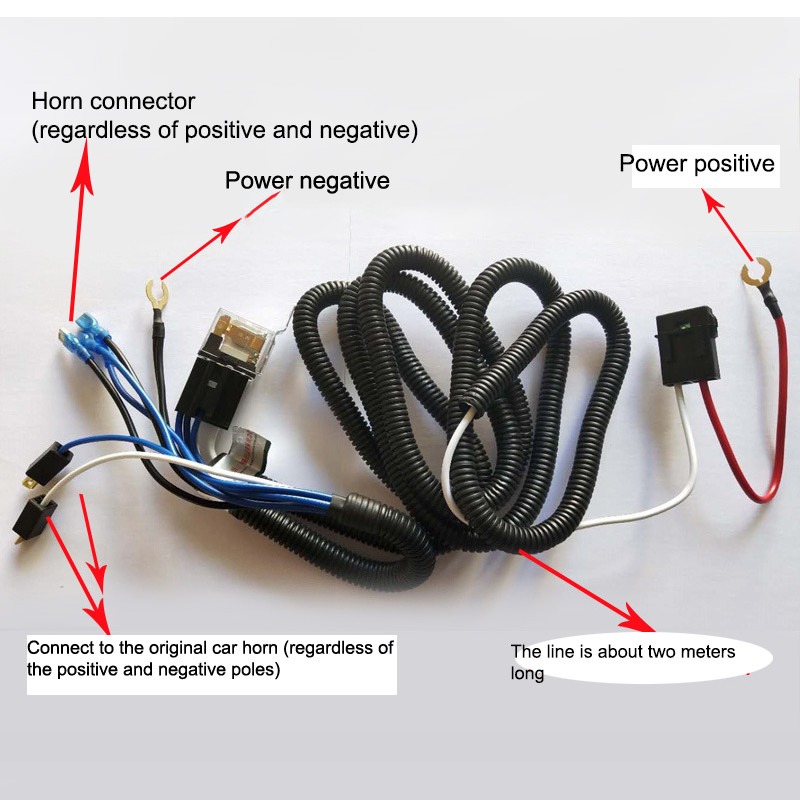 12v Horn Wiring Harness Car Snail Whistle Modification Processing